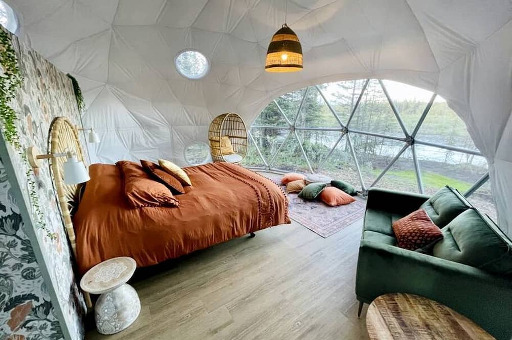 Calgary RV Rental | Cozy Riverside Retreat: Experience Comfort in Nature's Embrace in Alberta Dome