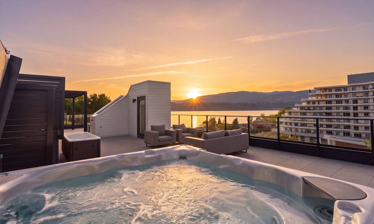 South Pandosy Condo | Exclusive Okanagan Beachfront Oasis I 3BR Penthouse Condo in Kelowna