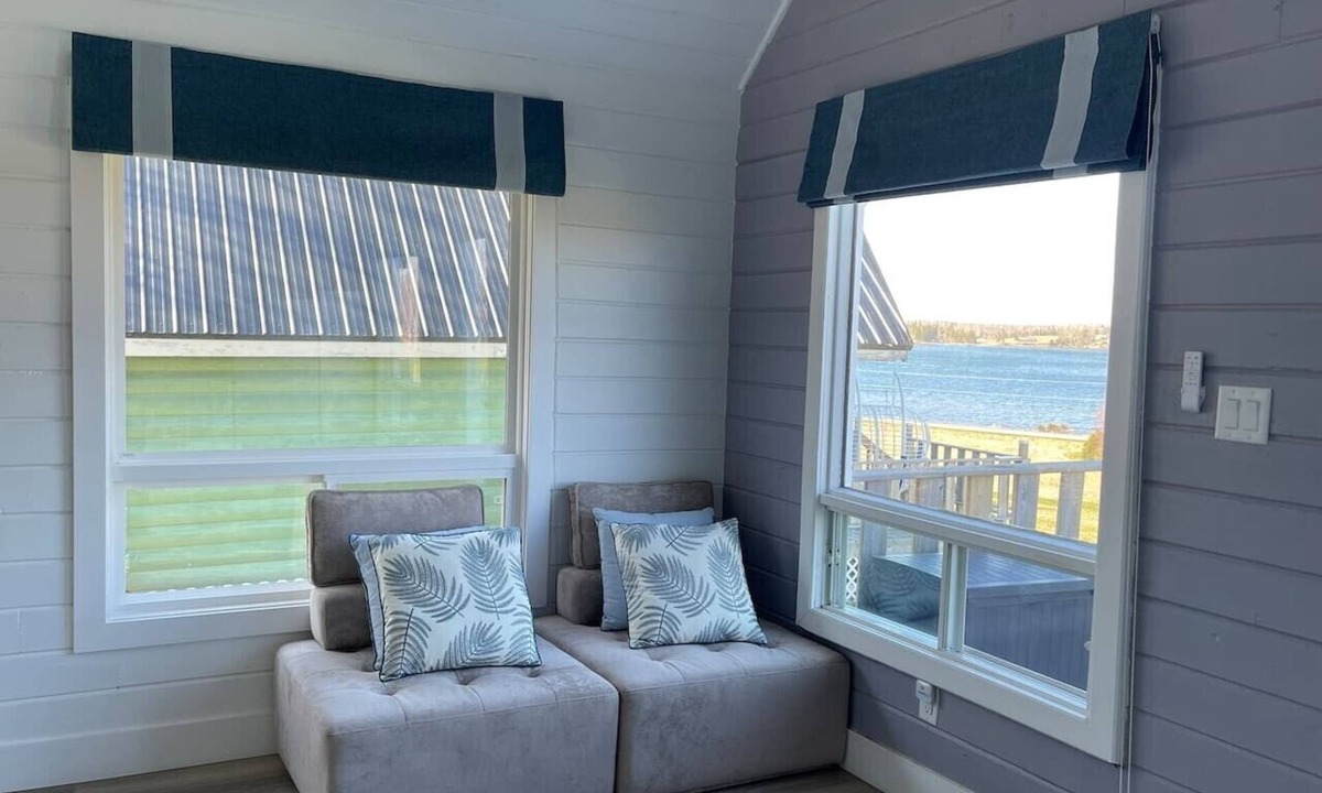 Commercial Cross Cottage | Serene Cove Retreat Blue Cottage-overseeing beautiful Montague River and and peaceful harbor