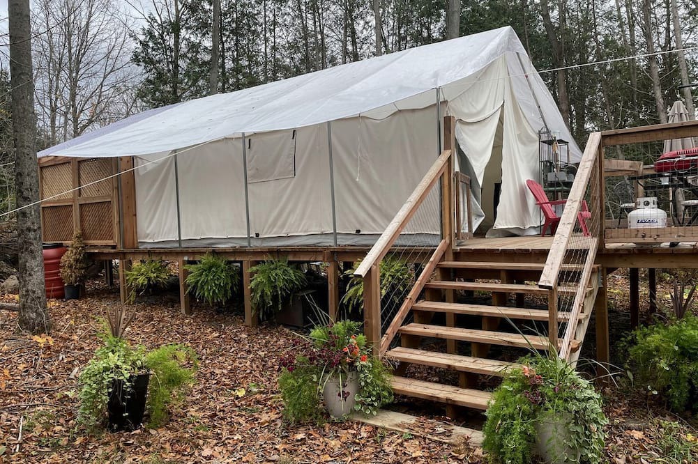 Portland RV Rental | Spacious Secluded Safari Tent Surrounded by Nature in Portland, Ontario