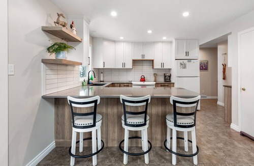 Silver Star Mountain House | Amazing location with private hot tub, sauna, laundry and ground level suite.
