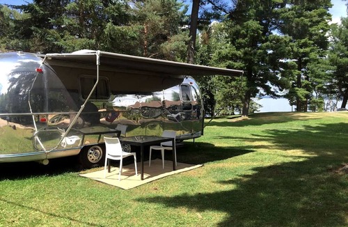 Strong House | Awesome Caravan Rental with Grill and Fire Pit on Lake Bernard, Ontario