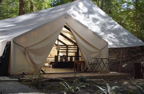 Mayne Island RV Rental | Cedar Grove Tent - Digital Detox Retreat