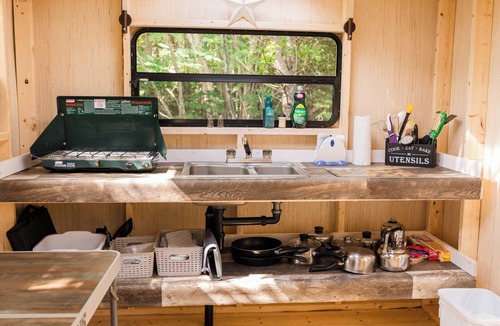 Eastport Cabin | Cozy private Glamping cabin in walking distance to beach and 2 others close bye.