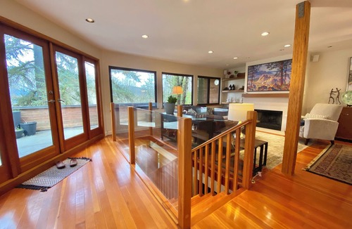 Burnaby House | Executive home on Capitol Hill at forest edge with hot tub, fire pit, backyard