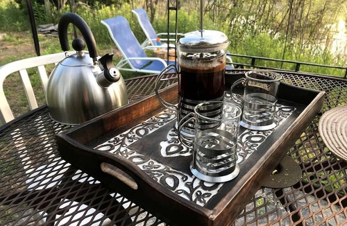 Markdale RV Rental | Glamping Tent at the Koi Pond for a Romantic Getaway, Ontario