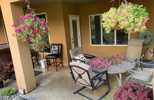 Osoyoos House | Mountain view, beautiful walk out suite overlooking a park and creek. 3bedrooms.