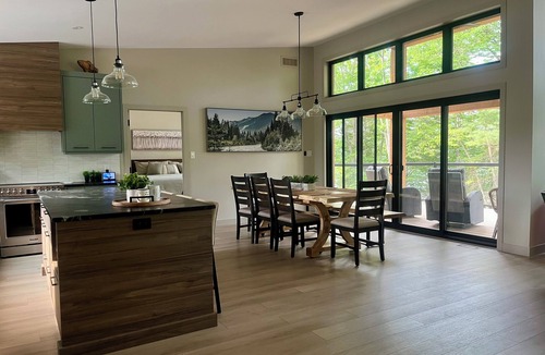 MacTier House | Newly constructed, beautiful, modern lakehouse with new barrel sauna