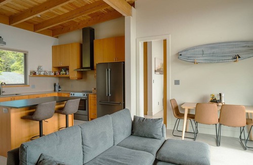 Juan de Fuca Electoral Area House | Panoramic ocean-view home tucked into the peaceful forest in beautiful Shirley.