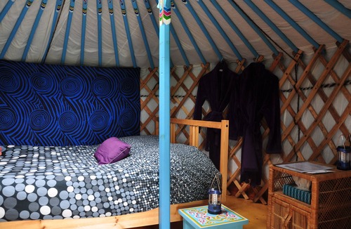 Indian Brook Resort | Small sky blue yurt