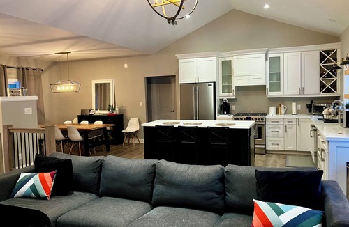 Lafontaine House | Spacious & Modern Bungalow on Cul-de-Sac: Large Deck, Wood Lot, Steps to Beach