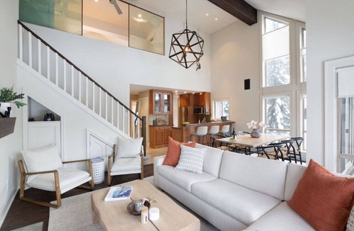 Upper Village Villa | Step onto Ski Hill 3-Bedroom: Hot tub, Parking, AC