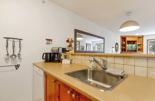 Silver Star Mountain Condo | Top floor 1 bedroom condo at Creekside - pet friendly, large deck, on trails