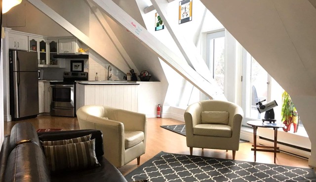 Bright Unique Creative Loft in a Historic Gothic Stone Church with Bell Tower