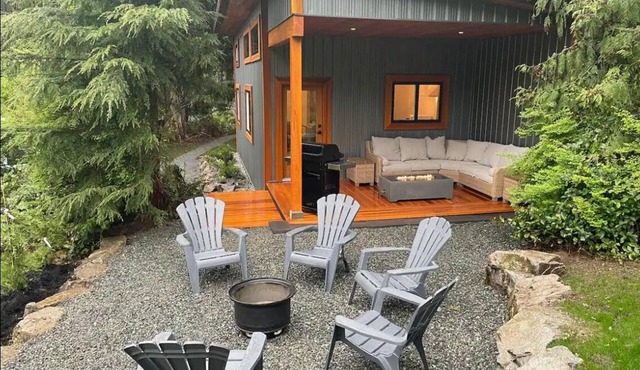 Cabins on Cortes Island, pet friendly, private near lake on large property.