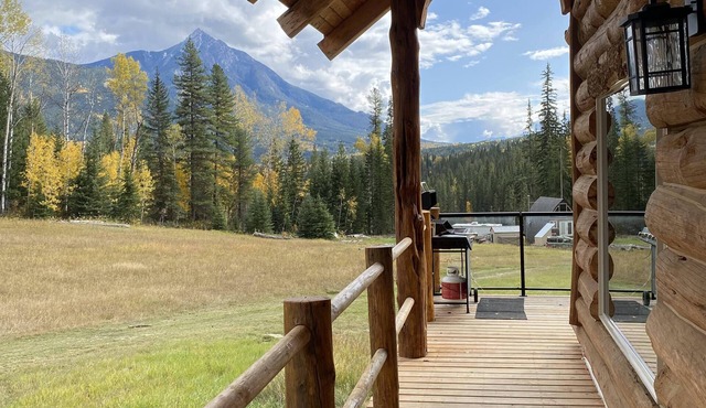 Field of Dreams, the brand new log cabin retreat w/spectacular mountains views!
