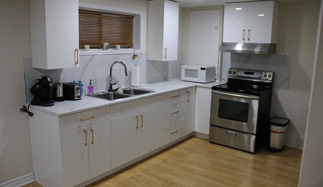 Full furnished basement 1 bedroom in unit laundry basement available in laval