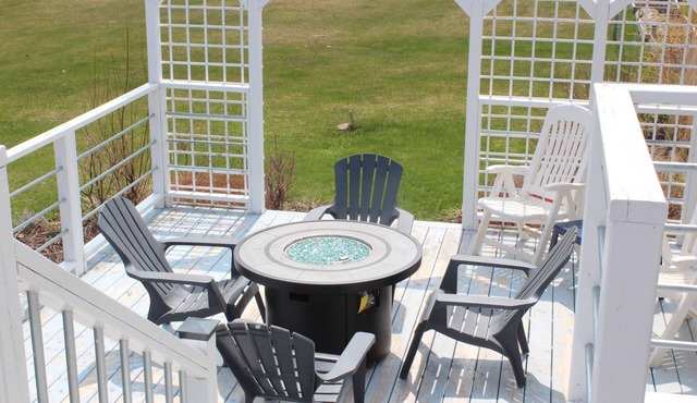 House with multi-level deck and water views in Bouctouche in Bouctouche