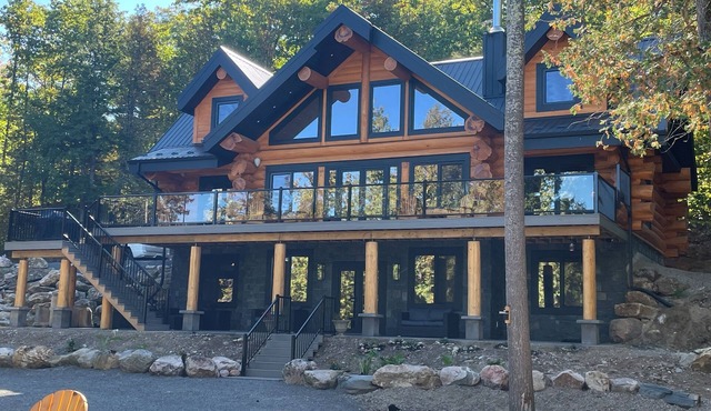 Lakefront Luxury Log Home