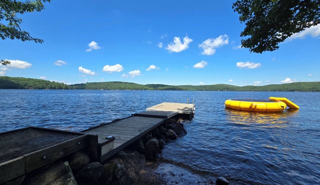 Lakefront Water Trampoline Fire Pit BBQ Bunkies w/Great Fishing