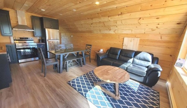 Loft Chalet #2: 1 Bedroom (2 Double beds), 1 Full Bath, open kitchen-living room