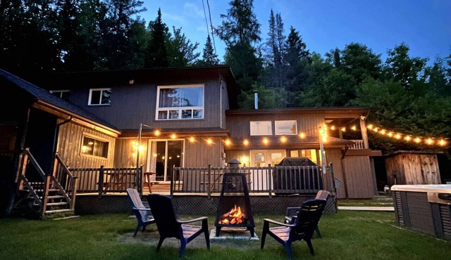Maison du lac, 5BR avec plage de sable, SPA et feu