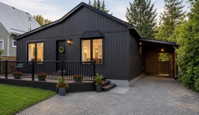 Modern Cozy Cottage 2mins from lake/family friendly w fire pit! 1hr from Toronto