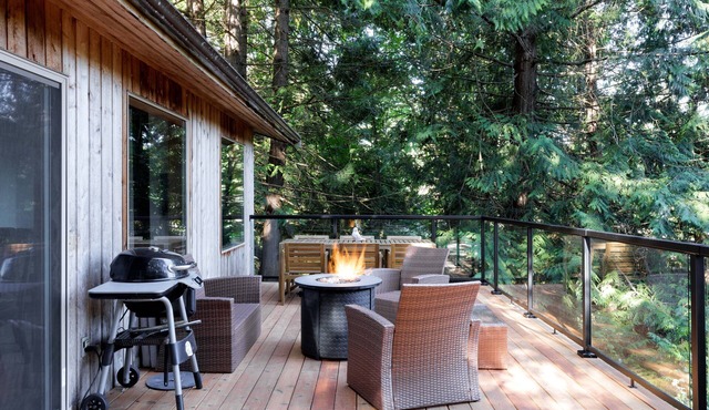 Ocean Vista in The woods a cozy cabin located in Salt Spring.