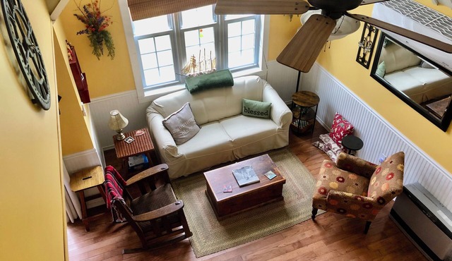 Relax at High Tide; Salt air, sea glass, and cozy comfort.
