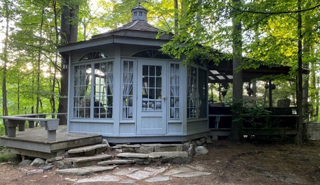Secluded Lakeside Gazebo on Private Lake Surrounded by Nature, Ontario