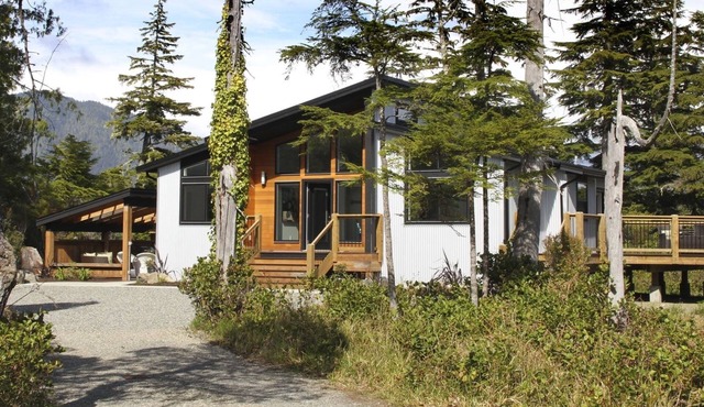 The Getaway, A contemporary home on private 2 acre waterfront property.