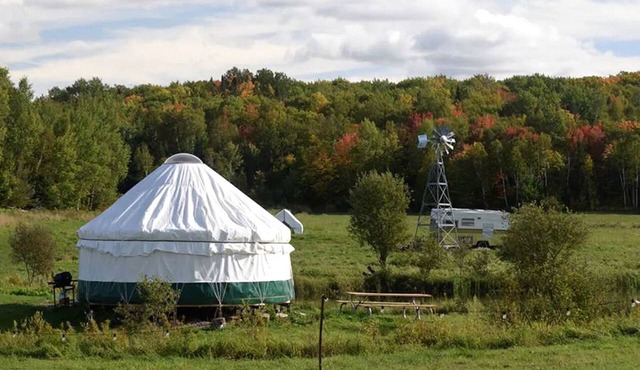 Yurt with Pond Access for Glamping Escapes in Ontario, Canada